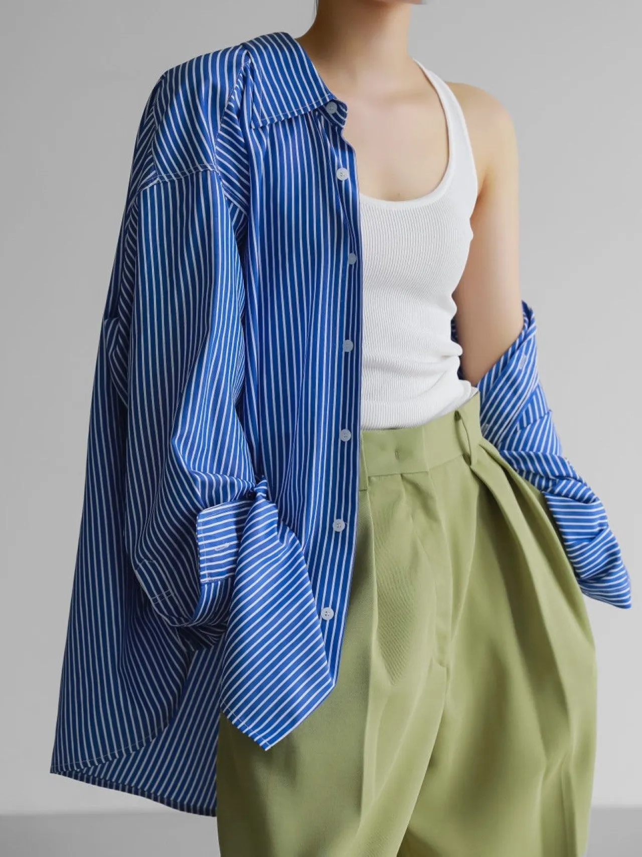 STRIPED POPLIN COTTON SHIRT